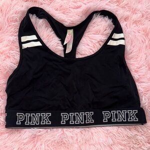 PINK Victoria's Secret Black and White Sports Bra